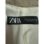 ZARA  Women's Beige Striped Long Sleeve Open Blazer Coat Suit Jacket Size M Photo 2