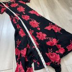 Vintage Floral Dress layered maxi womens Black Red (size 1x) whimsigoth feminine Photo 6