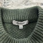Madewell Hollydene Ruffle-Shoulder merino wool blend Pullover Sweater size XS in Green Photo 8