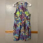 Title Nine  Tennis Dress Women's 8 Purple Palm Tropical Photo 1