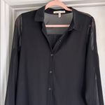 BCBGeneration  Black Sheer Blouse Photo 1