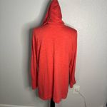 J Jill Tab Sleeve Hoodie Shirt Cotton Red Size S Pocket Casual Relaxed Fit Photo 7