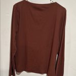 Loft  Brown Short Sleeve Cut Out T-Shirt Photo 7