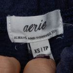 Aerie Womens Navy Blue High Waist Sweat Shorts Drawstring Waist Size XS Pockets Photo 5