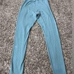 Alo Yoga  Blissful High Waist Blue Teal Ribbed Leggings Photo 3