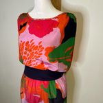 Akiko multicolor floral print silk mini dress size S Photo 2