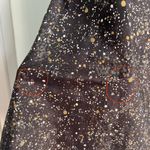 EXPRESS Y2K Vintage Silk Halter Dress Ruched Front Gold Splatter NYE Holiday Festive Photo 9