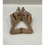 Cole Haan April Suede Mule Sandal Natural Croc Embossed Heels Size 9.5 US Photo 5