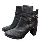 Tory Burch Kayden Buckle Strap Leather Ankle Boots Black 9.5 Photo 3