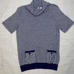 Anthropologie Moth  | Margate Pocket Pullover Navy & White Stripes | Small Photo 0