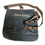 Myra sunflower leather tooled crossbody purse Forest Mist boho Western purse Gold Photo 2