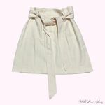 Parker NWOT  New York Lucky Denim cream mini skirt with tie belt! Photo 3