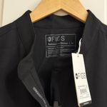 FIGS Rafaela Cargo Wide Leg ScrubJumpsuit in Black, Size Medium Photo 9