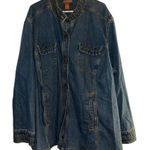 Women's Plus Size 4X Studded Denim Jacket Blue Mid Photo 0