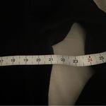 Chico's  Black Suede Leather Laser Cut Lace Hem Jacket Size 1 M Boho Western Chic Photo 3