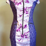 ZARA  Purple Floral Y2K  Dress Small Boho fairy whimsi zip Photo 0