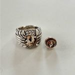 Judith Ripka  ring sterling silver onyx cz sz6 Photo 5