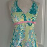 Lilly Pulitzer y2k peacock halter dress Photo 1