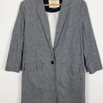 Anthropologie Cartonnier Forest Park Blazer Size XS Gray Linen Blend Photo 0