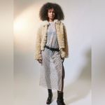 Urban Outfitters Outfitters Hunter Sheer Sequin Beaded High Leg Slit Midi Dress Size Small Photo 1