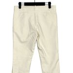 ZARA  Mid Rise Ankle Zip Pocket Detail Stretch Skinny Legging Pants S White #3249 Photo 4