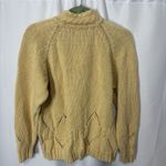 Vtg Maggie Lawrence Womens Sweater Lrg Butter Yellow Knit Mockneck Ramie Cotton Size L Photo 5
