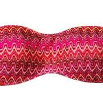 Aerie  Bandeau Pink Multi-color Chevron Bikini Top, Size XL Photo 0