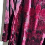 VTG Y2K Unity Womens Burgundy Velvet Zip Jacket Hoodie Floral Fairy Grunge L Purple Size L Photo 2