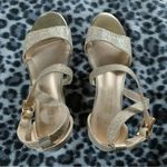 Dream Paris DREAM PAIRS Jones Gold Open Toe Low Heel Wedge Sandals 6.5 Photo 4