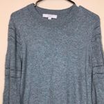 Loft Women’s Wool Blend Knit Cut Out Long Sleeve Multi-Color Crewneck Sweater Photo 1