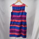 Talbots  Sheath Dress Jewel Tones Looks Like Silk Women's Size 10 Petite Midi Photo 5