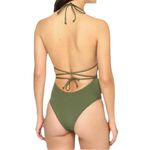 l*space L* ☼ Pamela Plunging Strappy Open Back One Piece Swimsuit ☼ Olive Green 10 Photo 13