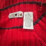 Mudd Vintage Y2K 90s Red Ribbed Logo Sweater Small Long Sleeve Zip Cuffs Photo 2