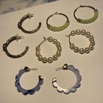 Lot Of 4 Women’s Hoop Costume Earrings Pierced Mix Photo 0