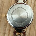 Bulova Diamond Vintage Ladies Watch Two-Tone Bracelet Case Shimmery Silver Dial Photo 8