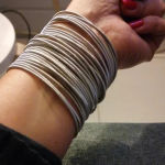 Boutique NEW 2 mm‎ Platinum Plated Stainless Steel 316L Stackable Guitar String Bracelets Photo 5