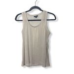 Gap Women’s XS Beige Shimmer Stretch Tank Top Sleeveless Scoop Neck Blouse Photo 1