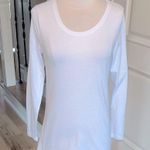 No Boundaries Solid White Cotton Long Sleeve T Shirt Photo 1