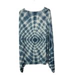 Elan Boutique Blue & White Tie Dye Short Sleeve Top OS Photo 1