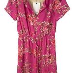 DR2 floral v-neckline layered sleeves elastic waist short dress Size Small Photo 0