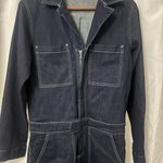 DL1961  Women's Navy Denim Romper Photo 3