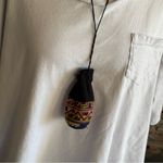 Handmade pouch necklace medicine bag Black Photo 7