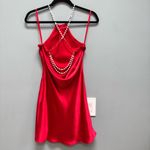 Hello Molly Trust The Process Cherry Red Mini Dress with Pearls 2 Photo 4