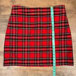 J.Crew NEW Tartan Plaid A-Line Wool Blend Plaid Red Skirt NWT Photo 9