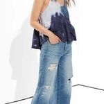 American Eagle  Outfitters Navy Tie-Dye Tank Top Photo 2