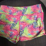 Victorias Secret Sport Small Print Shorts Neon Ruched Sides VSX Photo 0