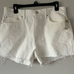 Lucky Brand  White Denim Relaxed Shorts Size 12/31 New Summer Vacation Chic Photo 0