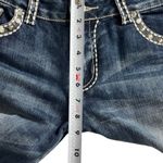 Miss Chic Cropped Blue Jean Women's Size 13 Embroidered Studs Medium Wash Denim Photo 7
