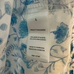 Draper James  Blue Floral Smocked Ruffle Strap Dress Photo 4