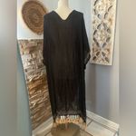 Chic Black and Gold Tassel Kimono with tie front Size undefined Photo 2